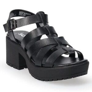 SO® Zarita Women's Lug Platform Sandals, Black, SZ 9.5